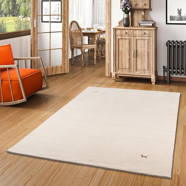 Delephine Wool Beige Rug Ebern Designs Rug Size: Rectangle 200 x 290cm on Productcaster.