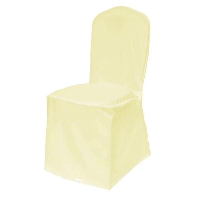 Round Top Polyester Chair Cover 100PC (Set of 100) Symple Stuff Colour: Ivory on Productcaster.