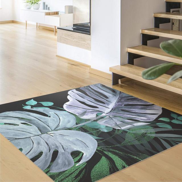 Square Gentas Floral Machine Woven Area Rug East Urban Home Rug Size: Square 120cm on Productcaster.