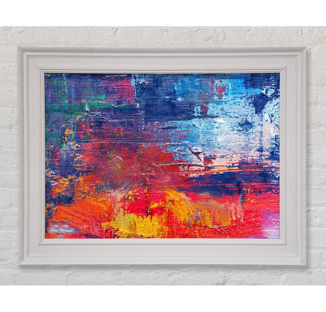 Textured Colours On Canvas Media Framed Print Ivy Bronx Size: 59.7cm H x 84.1cm W on Productcaster.