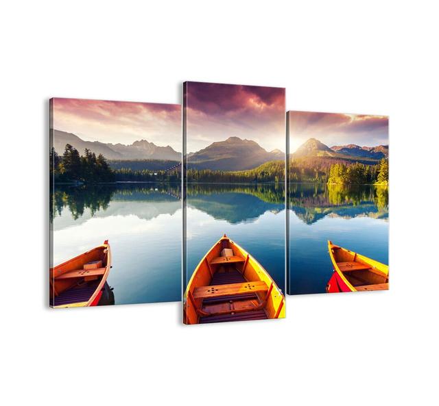 'Nothing Against Nature' - 3 Piece Unframed Photograph Print Set on Canvas Union Rustic Size: 100cm H x 130cm W x 1.8cm D on Productcaster.