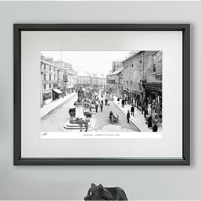 'Kendal, Market Place 1924' by Francis Frith - Picture Frame Photograph Print on Paper The Francis Frith Collection Size: 45cm H x 60cm W x 2.3cm D on Productcaster.