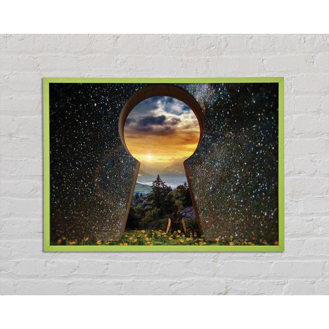 Atal Key Hole Universe - Single Picture Frame Art Prints Brayden Studio Size: 29.7cm H x 42cm W x 2cm D on Productcaster.