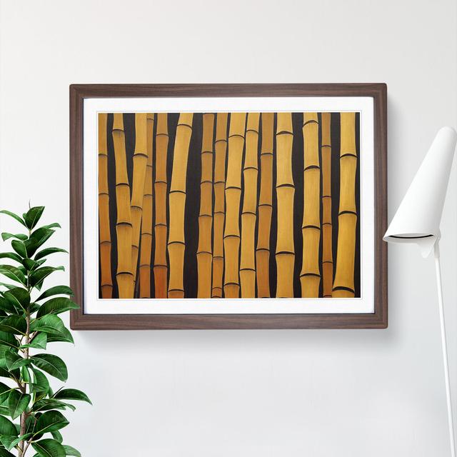 Contemporary Bamboo Forest - Single Picture Frame Print 17 Stories Frame Colour: Walnut, Size: 25cm H x 34cm W x 2cm D on Productcaster.