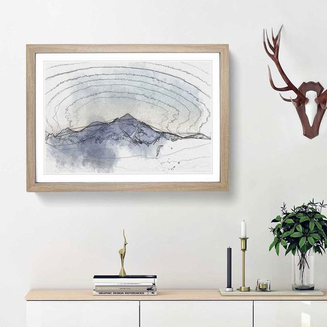 Moody Winter Mountain in Austria - Picture Frame Graphic Art Print East Urban Home Size: 48cm H x 65cm W x 2cm D, Frame Option: Oak Framed on Productcaster.