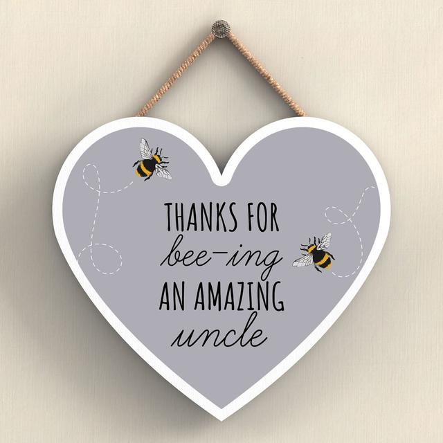 Bee Thanks For Bee-ing Uncle Wall Décor Maturi Size: 10cm H x 9cm W x 0.5cm D on Productcaster.