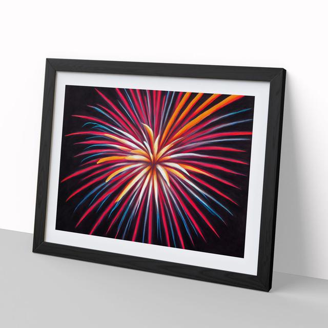 Incomparable Fireworks - Picture Frame Graphic Art Metro Lane Frame Colour: Black, Size: 25cm H x 34cm W x 2cm D on Productcaster.