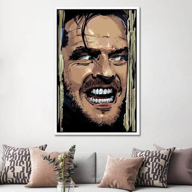 The Shining by Nikita Abakumov - Graphic Art Print on Canvas Happy Larry Size: 152.4cm H x 101.6cm W x 3.81cm D, Format: White Framed Canvas on Productcaster.