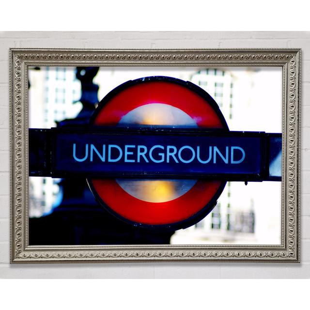 London Underground Sign Framed Print Bright Star Size: 59.7cm H x 84.1cm W on Productcaster.