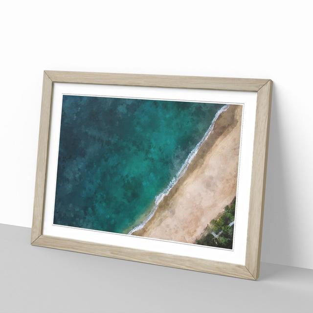 Beach In Toque Pequeno Brazil - Picture Frame Painting East Urban Home Size: 33cm H x 45cm W x 2cm D, Format: Oak on Productcaster.