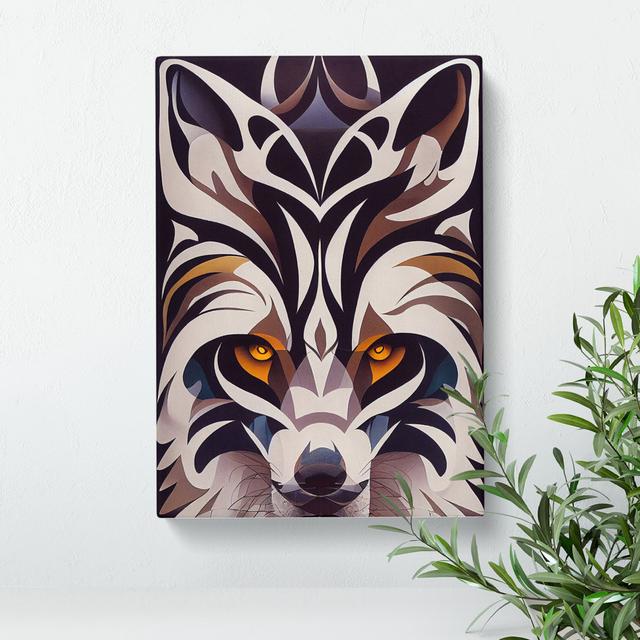 Wolf In Abstract No.4 - Wrapped Canvas Print Alpen Home Size: 60cm H x 40cm W x 3cm D on Productcaster.