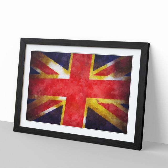 Union Jack British Flag Vol.2 - Picture Frame Painting on MDF East Urban Home Size: 27cm H x 36cm W x 2cm D, Frame Option: Black Framed on Productcaster.