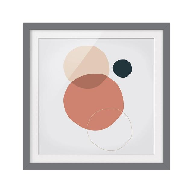 Line Art Circles Pastel - Single Picture Frame Print George Oliver Format: Grey, Size: 70cm H x 70cm W x 2cm D, Matte Colour: White on Productcaster.