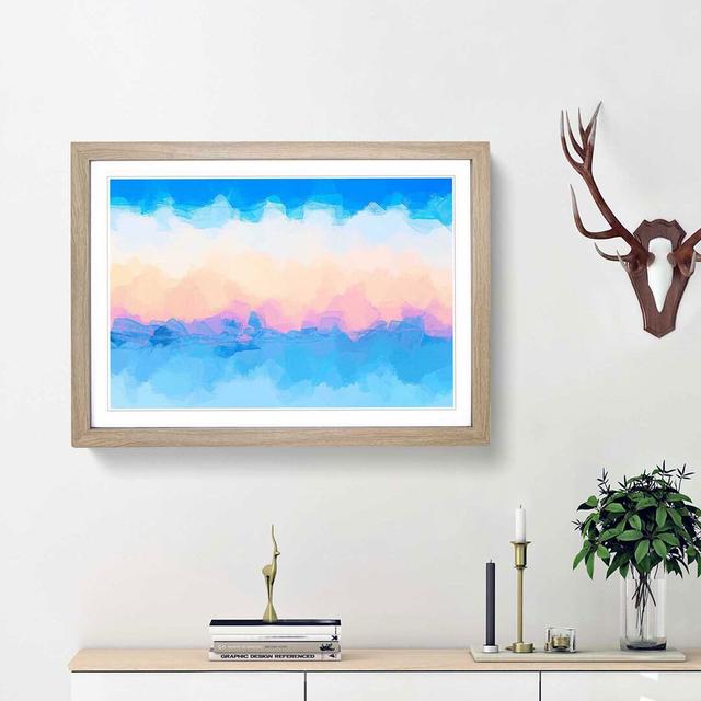 Cold Mountain in Abstract - Picture Frame Graphic Art Print East Urban Home Size: 48cm H x 65cm W x 2cm D, Frame Option: Oak Framed on Productcaster.