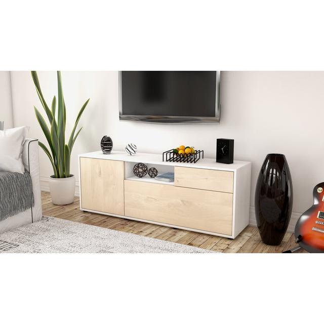 Wyckoff TV Stand for 60" Brayden Studio Colour: Cedar / Matte White on Productcaster.