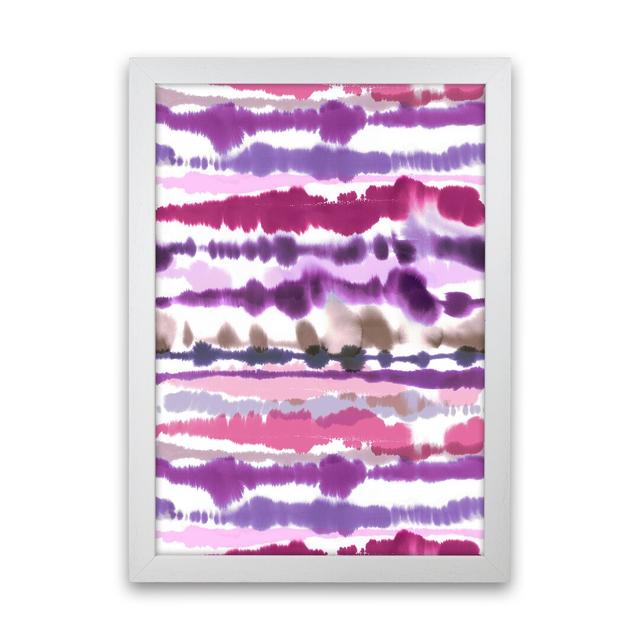 Soft Nautical Watercolor Lines Pink - Print 17 Stories Frame Option: White Framed, Size: 63cm H x 46cm W x 3cm D on Productcaster.