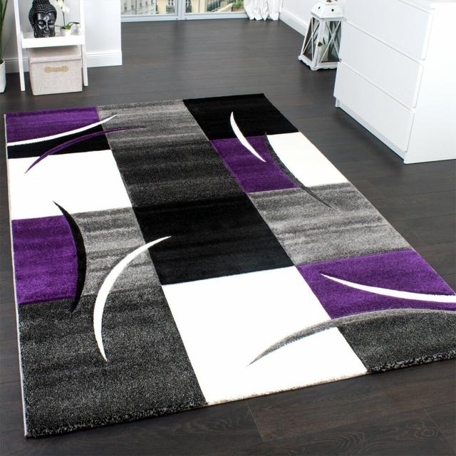 Perla Flatweave Purple/Black/Grey Rug Zipcode Design Rug Size: Rectangular 160 x 230cm on Productcaster.