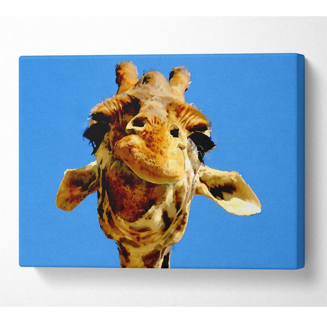 Giraffe Smile - Wrapped Canvas Art Prints Marlow Home Co. Size: 50.8cm H x 81.3cm W x 10cm D on Productcaster.