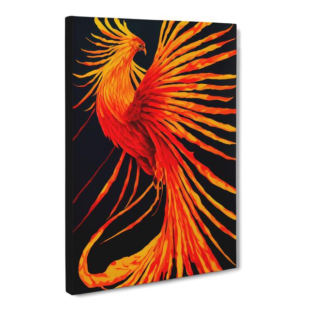 Fienley Phoenix Bird Vol.1 - Wrapped Canvas Graphic Art Marlow Home Co. Size: 76cm H x 50cm W x 3cm D on Productcaster.