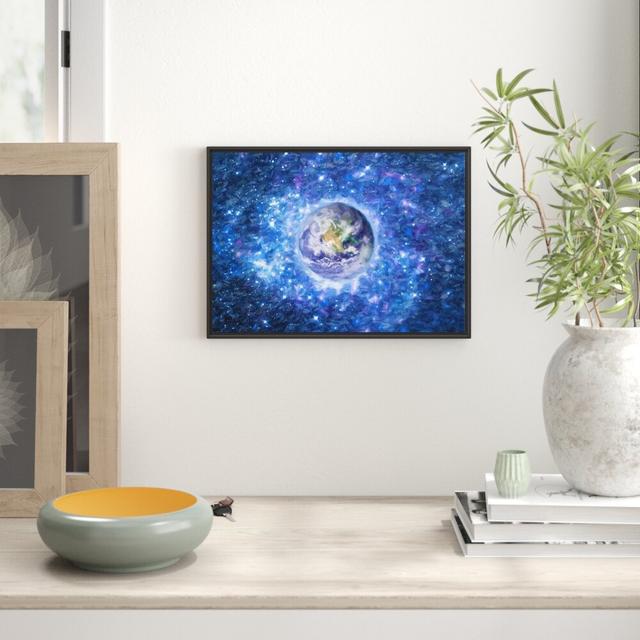 Gerahmtes Wandbild Planet ErdeWeltraum Kunst East Urban Home Größe: 70 cm H x 100 cm B on Productcaster.