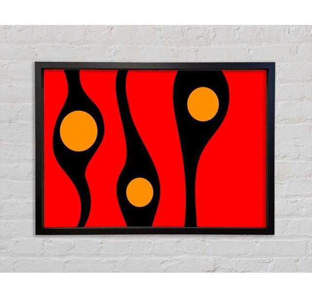 Red Fish Ocean Framed Print Ivy Bronx Size: 100cm H x 141.4cm W x 3.3cm D, Format: Light Grey Framed Canvas on Productcaster.