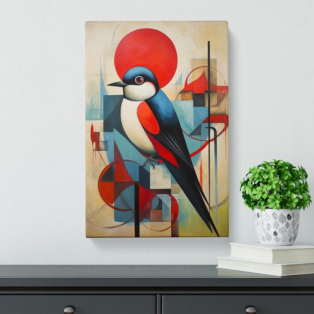 Swallow Constructivism - Print Marlow Home Co. Size: 60cm H x 40cm W x 3cm D on Productcaster.