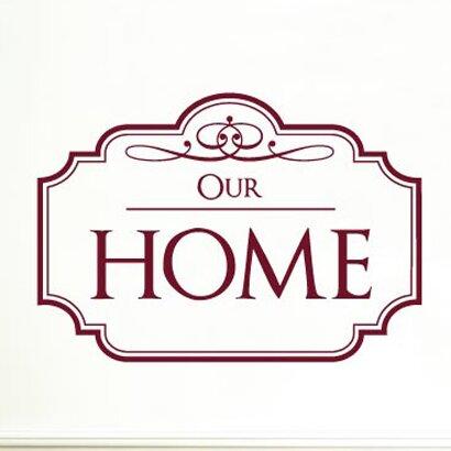 Our Home Classic Sign Wall Sticker East Urban Home Size: Large, Colour: White on Productcaster.