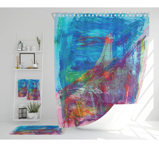 Natani Polyester Shower Curtain Set (Set of 3) East Urban Home on Productcaster.