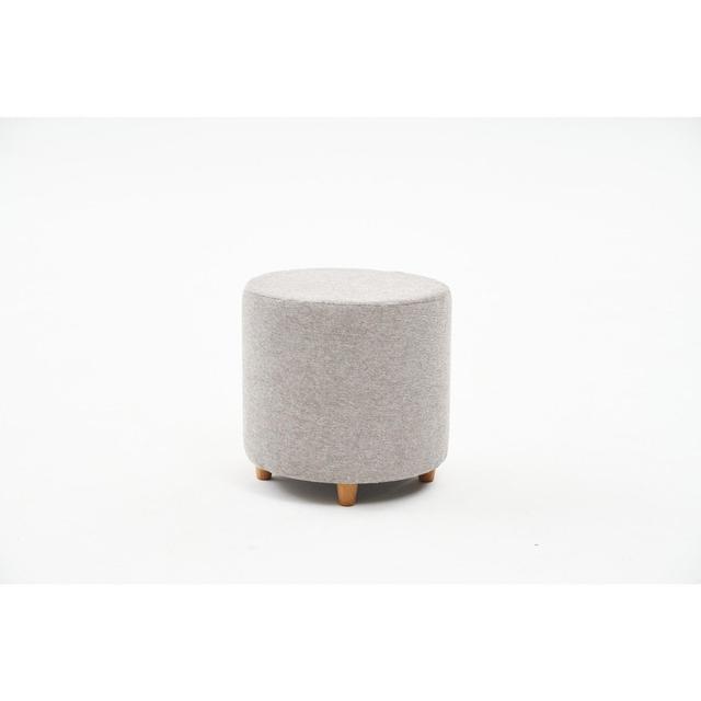 Pouffe Latitude Run Upholstery Colour: Light Grey on Productcaster.