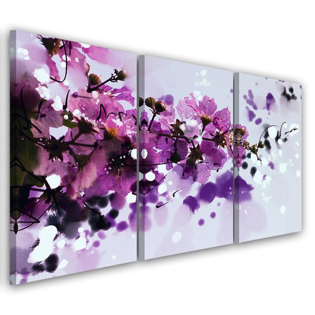 Canvas Print Flowers Purple Nature Rosalind Wheeler Size: 80cm H x 120cm W x 2cm D on Productcaster.