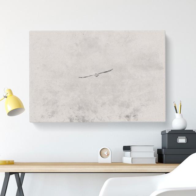 Seagull Flying In The Sky - Wrapped Canvas Print East Urban Home Size: 60cm H x 91cm W x 3cm D on Productcaster.