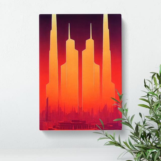 City Skyline Art Deco No.4 - Wrapped Canvas Art Prints 17 Stories Size: 50cm H x 35cm W x 3cm D on Productcaster.