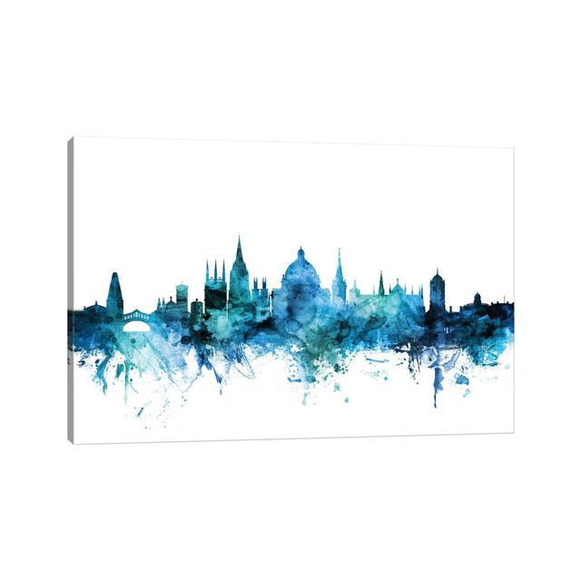 Oxford, England Skyline by Mercedes Lopez Charro - Wrapped Canvas Gallery-Wrapped Canvas Giclée Latitude Run Size: 30.48cm H x 45.72cm W x 1.91cm D on Productcaster.