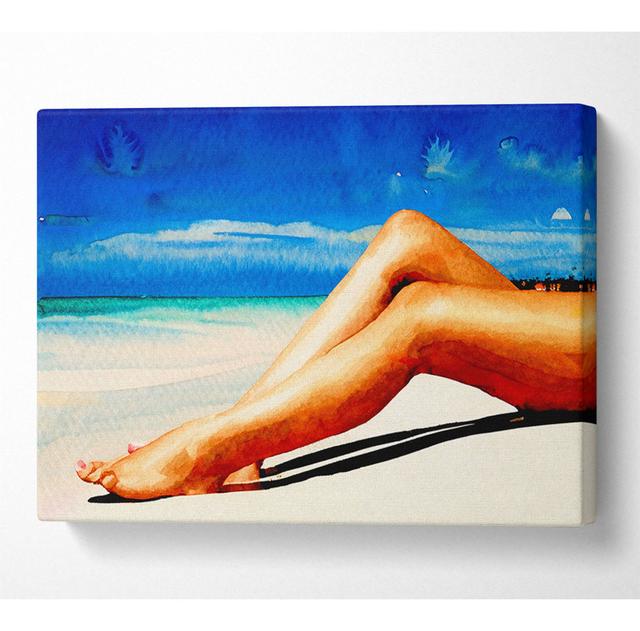 Beach Babe - Wrapped Canvas Art Prints House of Hampton Size: 101.6cm H x 142.2cm W x 10cm D on Productcaster.