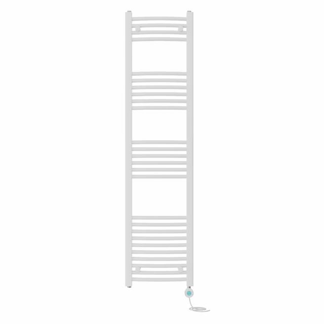 Kacey Curved Towel Rail Heated Towel Rails Belfry Heating Finish: White, Size: 160" H x 40" W x 4.5" D on Productcaster.