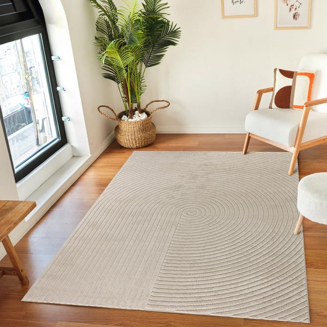 Ranota Modern Machine Woven Sesame Indoor / Outdoor Area Rug 17 Stories on Productcaster.