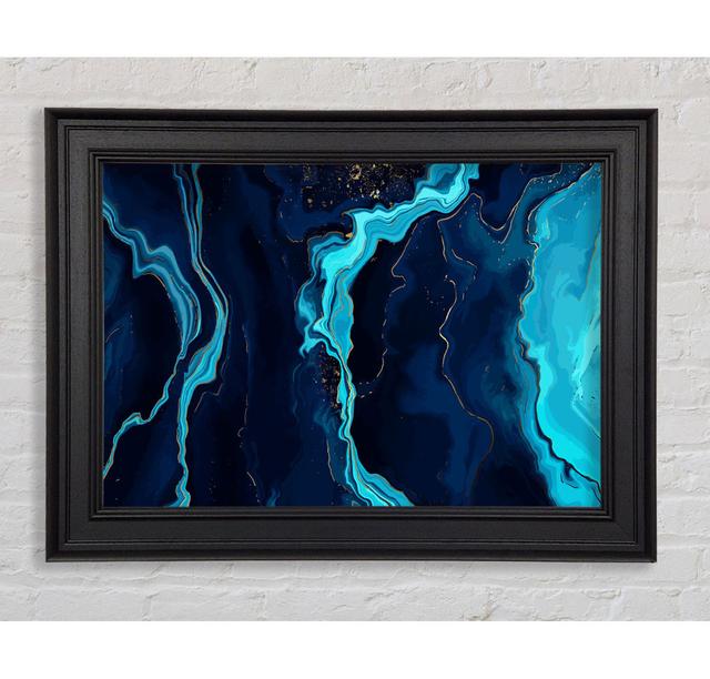 Natural Blues Of Stone Framed Print Ivy Bronx Size: 29.7cm H x 42cm W on Productcaster.