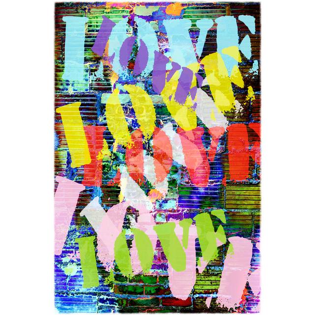 Graffiti Love I Happy Larry Size: 122cm H x 81cm W x 3.8cm D on Productcaster.