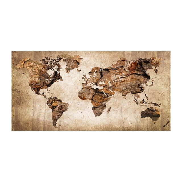 Leinwandbild World Map Wood Williston Forge on Productcaster.