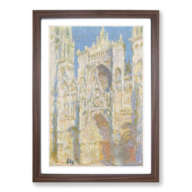 Rouen Cathedral Vol.2 by Claude Monet - Picture Frame Painting on MDF East Urban Home Size: 36cm H x 27cm W x 2cm D, Frame Option: Walnut Framed on Productcaster.