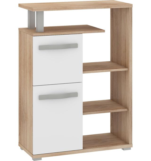 Friedman Bookcase Latitude Run Colour: Bright sonoma/White gloss on Productcaster.