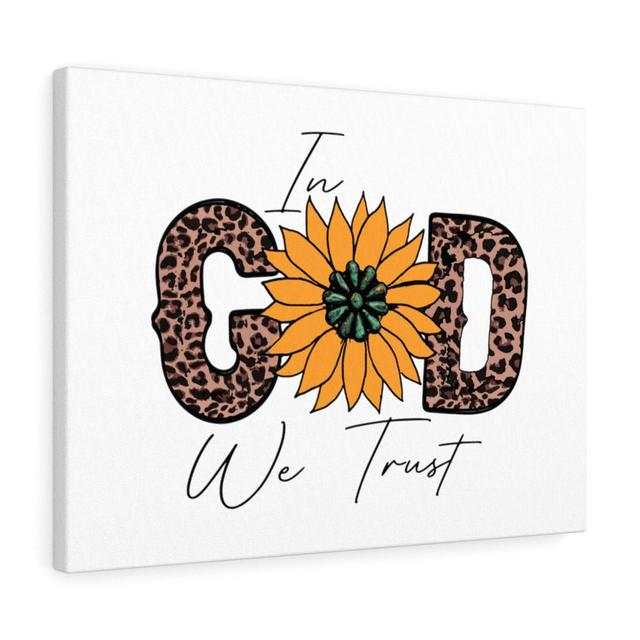 In God Flower - Wrapped Canvas Typography Blue Elephant on Productcaster.