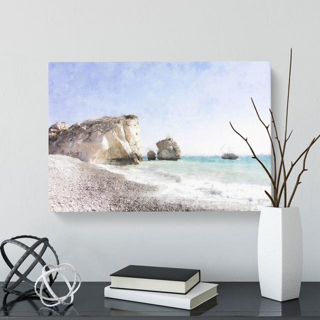 Cyprus Beach - Wrapped Canvas Graphic Art East Urban Home Size: 40cm H x 60cm W x 3cm D on Productcaster.