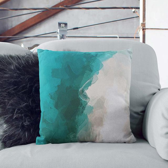 Beach into the Ocean Cushion with Filling East Urban Home Size: 40cm H x 40cm W x 15cm D, Backing Colour: Black on Productcaster.