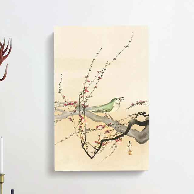 Songbird In A Plum Blossom Tree by Ohara Koson - Wrapped Canvas Painting East Urban Home Size: 91cm H x 60cm W x 3cm D on Productcaster.