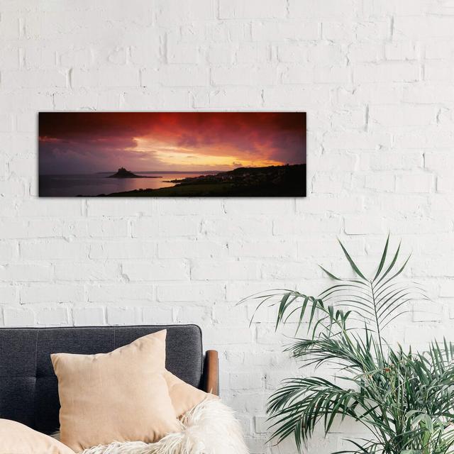 'Clouds Over an Island, St. Michael's Mount, Cornwall, England' Photograph on Wrapped Canvas Brayden Studio Size: 50.8cm H x 152.4cm W x 3.81cm D on Productcaster.