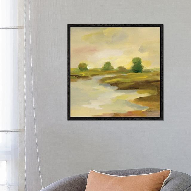 Chartreuse Fields I by Silvia Vassileva - Gallery-Wrapped Canvas Giclée on Canvas Lark Manor Size: 66.04cm H x 66.04cm W x 3.81cm D, Format: Black Fra on Productcaster.