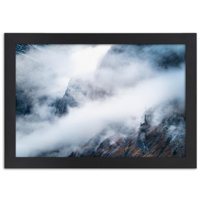 Picture In Frame, Mist And Rocky Mountain Slopes Alpen Home Size: 70cm H x 100cm W x 2cm D on Productcaster.