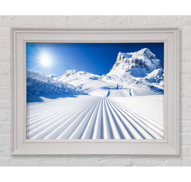 Straight Lines In The Snow Framed Print Union Rustic Format: Silver Black Framed Paper, Size: 100cm H x 141.4cm W x 8cm D on Productcaster.