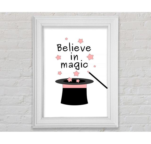 Believe In Magic Framed Print Wall Art Happy Larry Format: White Framed Paper, Size: 141.4cm H x 100cm W x 8cm D on Productcaster.